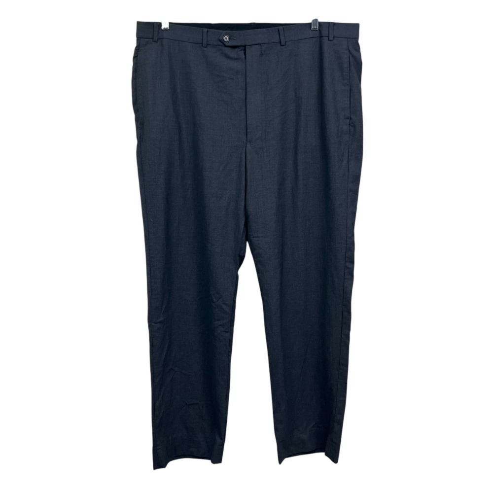 Brooks Brothers 346 Mens Wool Blend Dress Pants Flat Front Pockets Gray Sz W40*